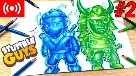 Real Time Desenhando Skins Especiais De Stumble Guys 🔥 Youtube