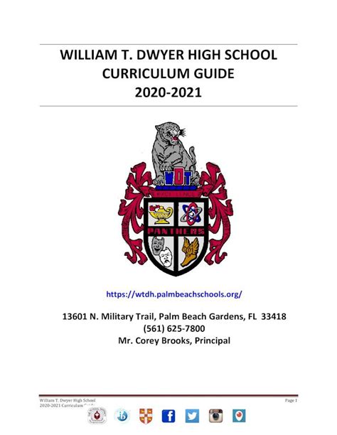 (PDF) WILLIAM T. DWYER HIGH SCHOOL CURRICULUM GUIDE … Info...William T ...