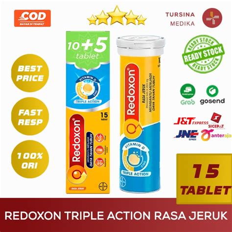 Jual Redoxon Triple Action Effervescent Rasa Jeruk Orange Suplemen