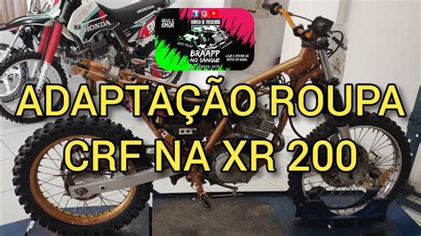 XR 200 ROUPA DA CRF adaptação completa YouTube