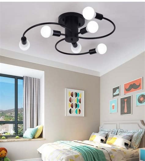 Modern Vintage Nordic Ceiling Light Lampu Siling Wrought Iron Pendant