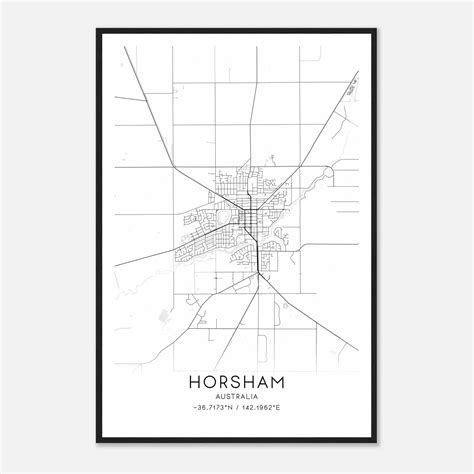 Custom Horsham Australia Map Poster Mapmory