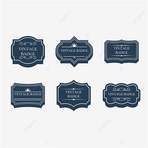 Design Elements Collection Vector Png Images Set Of Badge Or Logo