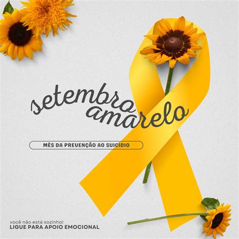 Modelos de Setembro Amarelo customizáveis e grátis