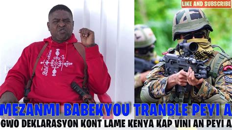 MEZANMI BABEKYOU TRANBLE PEYI A AK GWO DEKLARASYON SA KONT LAME KENYA