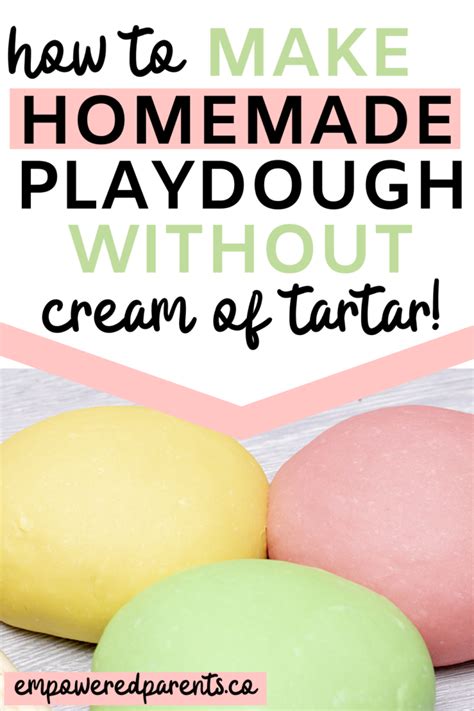 Homemade Playdough Without Cream Of Tartar Easy No Cook Recipes