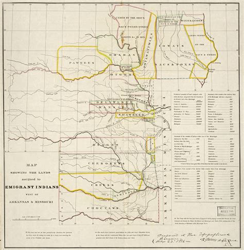 1830 Indian Territory Map