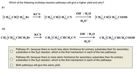 Solved Which Of The Following Multistep Reaction Pathways