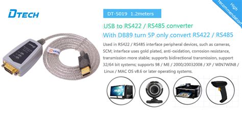 Dtech DT 5019 USB TO RS485 422 Cable 1 2 Meter RoboticsDNA