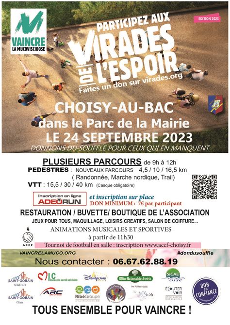 Virade de l Espoir édition 2023 Site officiel de la commune de Choisy