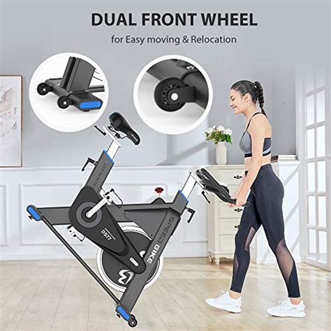 Pooboo Indoor Cycling Bike 44lbs Flywheel Exercise Bike Belt Drive Stationary Bicycle For