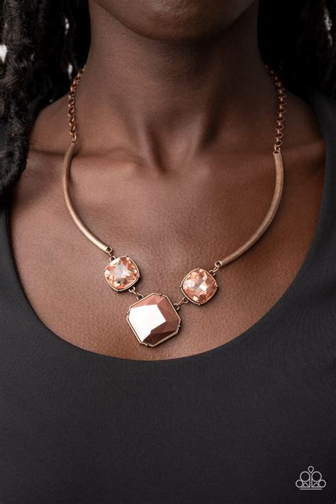 Paparazzi Necklace ~ Divine Iridescence Copper Paparazzi Jewelry Online Store