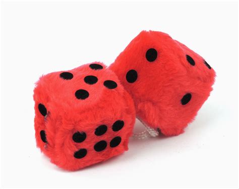 Hansen Styling Parts Fuzzy Dice 5 Cm Rot 4 Stück 2 Paar