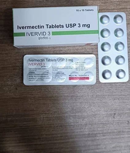 Ivervid 3mg Tablet At Rs 200 Stripe Albendazole Ivermectin Tablets