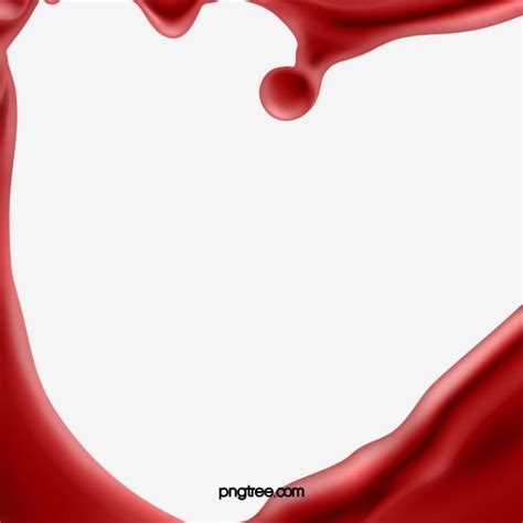 Red Flowing Blood Border Blood Blood Drop Frame Png Transparent