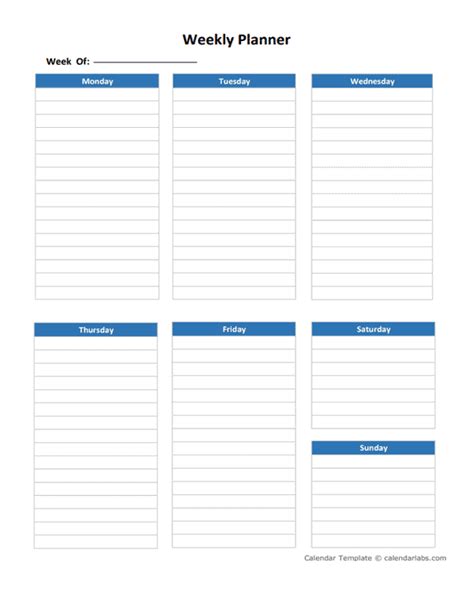 Onenote Weekly Planner Template - Free Printable Templates