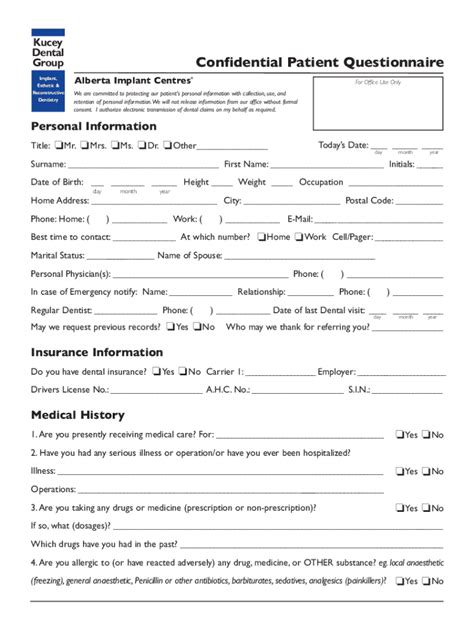 Fillable Online Patient Form 1 4 Fax Email Print PdfFiller