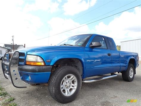 2000 Intense Blue Pearl Dodge Dakota Sport Extended Cab 4x4 143047377 Car