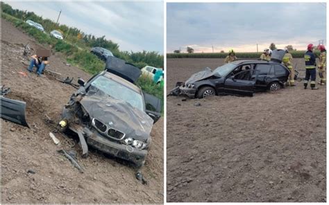 Groźny wypadek w gminie Brześć Kujawski Kierowca BMW miał prawie 3