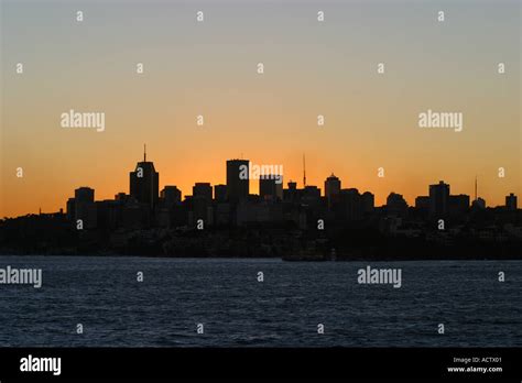 Sydney skyline with sunset sydney australia Stock Photo - Alamy