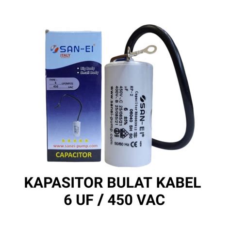 Jual Kapasitor Bulat Uf V Capacitor San Ei Kapasitor Pompa Air