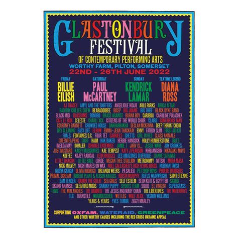 2022 Poster Glastonbury Festival