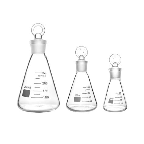 Glass Erlenmeyer Conical Flask With Glass Stopper B Nh Tam Gi C