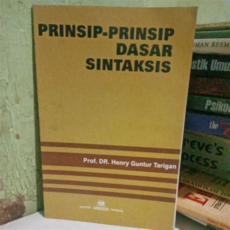 Jual Buku Prinsip Prinsip Dasar Sintaksis Karangan Prof Dr Henry