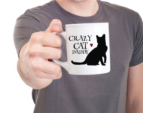 Dad Cat Mug Funny Birthday Mug Funny Dad Mug Crazy Cat Etsy