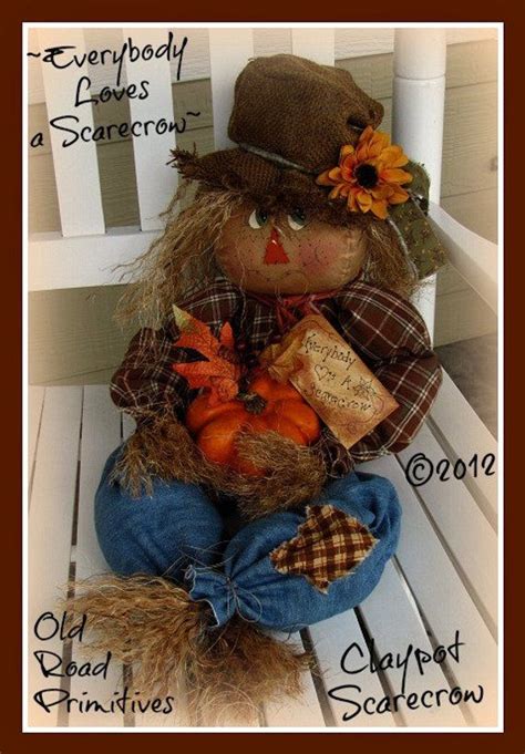 Primitive Scarecrow Pattern Everybody Loves A Scarecrow Clay Pot