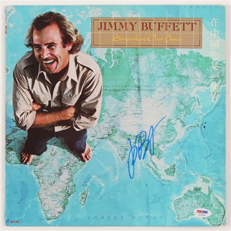 Jimmy Buffett Signed "Somewhere Over China" Vinyl Record Album Cover ...