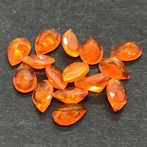 Orange Pear Cut Ethiopian Faceted Gemstone Size X Mm At Rs