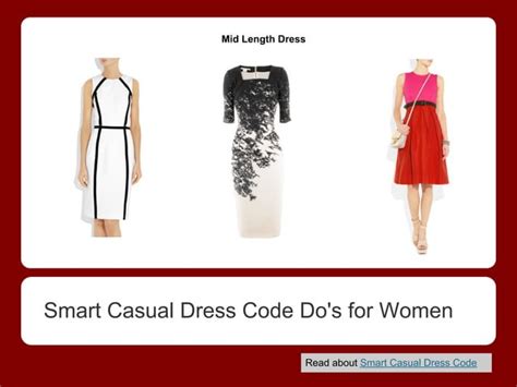 Smart Casual Dress Code For Women By Etiquette Tips Ppt