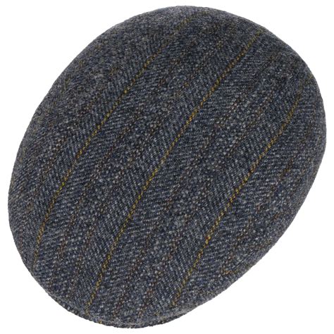 Kent Herringbone Stripe Flatcap By Stetson