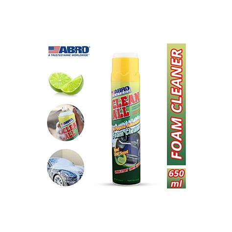 Abro Clean All Foam Lime Upholstery Cleaner Malibu Marketing Ltd