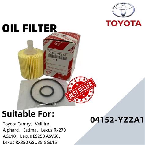 Toyota Oil Filter 04152 YZZA1 Toyota Camry Vellfire Aplhard Estima