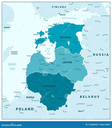 Baltic States Political Map