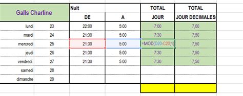 Ntroduire Imagen Formule Excel Pour Calculer Les Heures De Travail