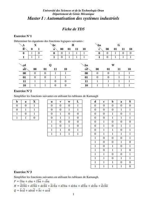 Solution Exercices Logique Combinatoire Correction Studypool