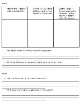 Political Cartoon Analysis Worksheet By Lindsay Academic Hacker Tpt