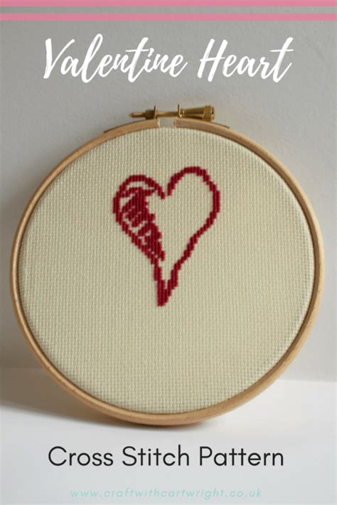 Free Cross Stitch Valentines Heart Pdf Pattern Valentine Heart Cross