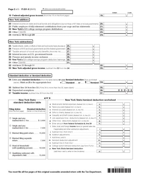 Deductions Worksheet For Taxes