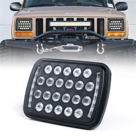 Xprite 5X7 LED Headlights With High Low Beam And DRL For Classic