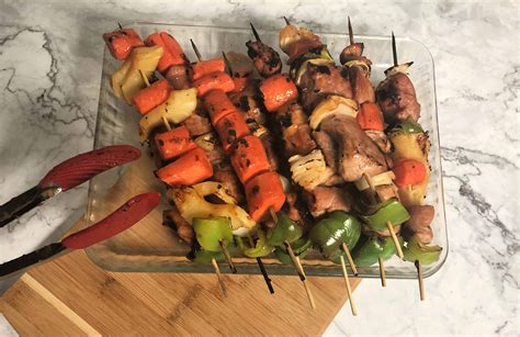 Sweet And Sour Pork Kabobs Grilled Chinese Taste Sula And Spice