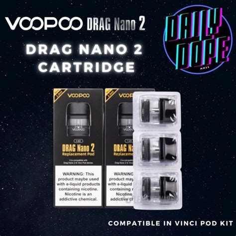 Cod Legit Drag Nano Cartridge Ohms Ml Voopoo Vinci Pod