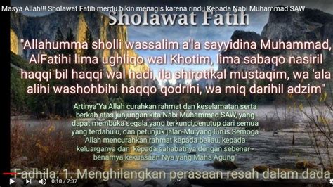 Lirik Sholawat Fatih Lengkap Arab Latin Dan Terjemah