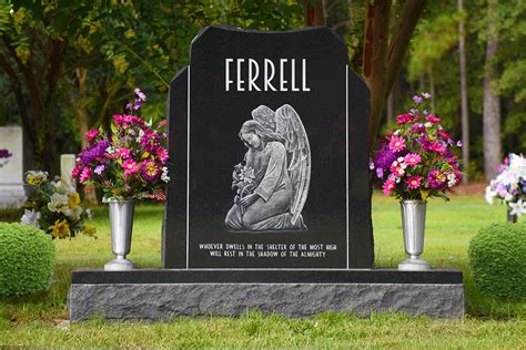 Custom Double Upright Headstone Portfolio Brown Memorials