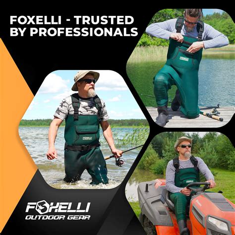 Foxelli Neoprene Chest Waders Camo Hunting Fishing Waders For Men