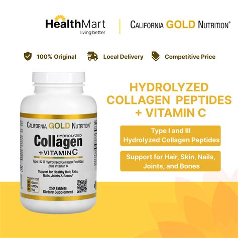 [SG] California Gold Nutrition, Hydrolyzed Collagen Peptides + Vitamin ...