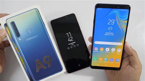 Samsung Galaxy A9 Unboxing And Overview With Quad Rear Cameras Youtube